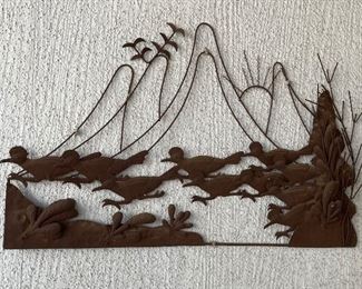 Rustic Metal Roadrunner Wall Decor 17x28in