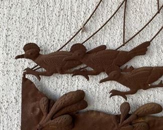 Rustic Metal Roadrunner Wall Decor 17x28in