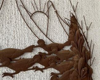 Rustic Metal Roadrunner Wall Decor 17x28in