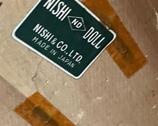 Vintage Nishi Oyama Doll In Case Nanamaigasa Scene From Japanese Drama Dohjohji