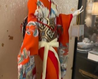 Vintage Beautiful Japanese Nishi Doll Japan 17 Inch Elaborate Dress Geisha