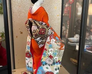 Vintage Beautiful Japanese Nishi Doll Japan 17 Inch Elaborate Dress Geisha