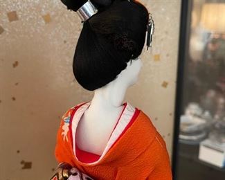 Vintage Beautiful Japanese Nishi Doll Japan 17 Inch Elaborate Dress Geisha