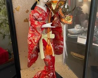 Vintage Nishi ornate Dress Doll In Case