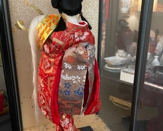 Vintage Nishi ornate Dress Doll In Case