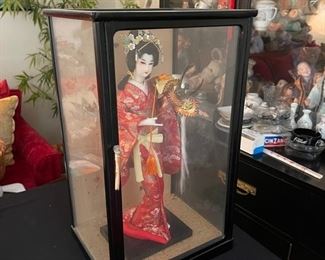 Vintage Nishi ornate Dress Doll In Case