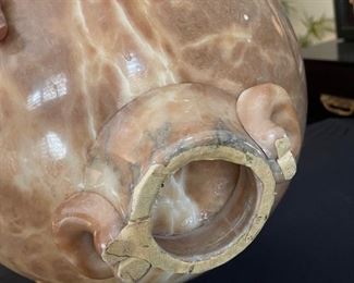 Hand carved stone fruit bowl w/ Wood fruit