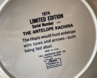 “VINTAGE” Ezra Brooks The Antelope 1974 Whiskey Decanter and Plate