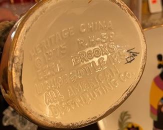 Vintage Ezra Brooks 1975 Hopi Kachina Maiden Whiskey Decanter Bottle Heritage w/ Plate & paper works