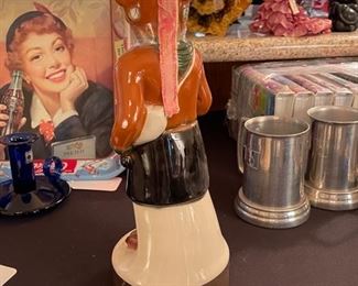 Vintage 1978 Ezra Brooks Hopi Kachina Mud Man Whiskey Decanter Bottle No 7