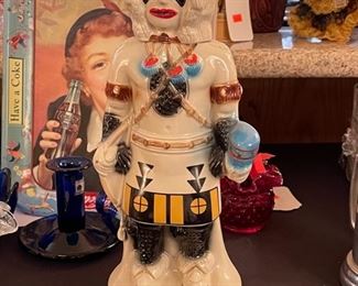 EZRA BROOKS HOPI KACHINA DECANTER 1977 #6 WHITE BUFFALO RH-60