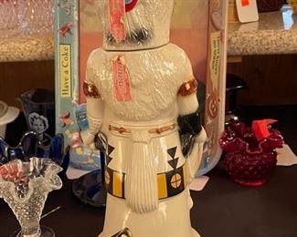 EZRA BROOKS HOPI KACHINA DECANTER 1977 #6 WHITE BUFFALO RH-60