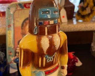 Vintage Ezra Brooks Hopi Kachina Whiskey Decanter Bottle Longhair 1976 Heritage No 5