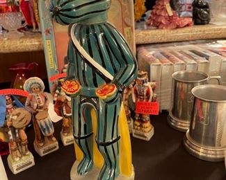 Vintage Ezra Brooks Hopi Kachina Rattlesnake Watermelon 1980 Whiskey Decanter