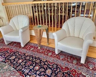 $900 - Pair of Haus Koller Chairs, 1911. 34.5"H x 34"W x 28.5"D (seat height 15.5"H)