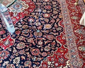 $2400 - Persian Kashan Rug #1.  Hand woven, made in Iran. 12'8" x 9'6"