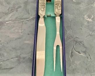 $40 - Carving fork and knife (Made in Norway).  Knife: 11"L