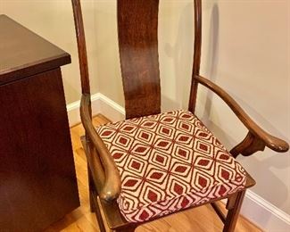 $350  - Vintage Ming style chair with cane seat  - 44"H x 23.5"W x 25"D (seat height 19.5") 