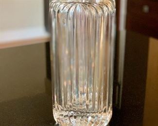 $40 - Contemporary glass vase #1; 10.5"H x 5"W x 3.5"D
