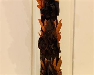 $30 - Wood sculpture #1. 18"H x 3.5"D