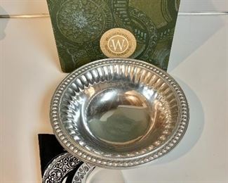 $45 - Wilton Arametale Flutes and Pearls bowl.  2.75"H x 9"D