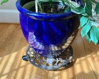 $80 - Cobalt blue planter #2