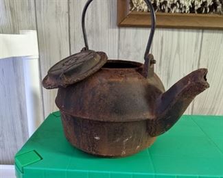Cast iron tea kettle