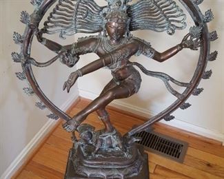 Nataraja  Shiva Large Bronze Statue 36" tall 28" wide base 16"x 9.5"
