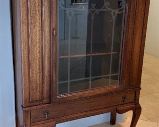 Antique Gibbard Solid Walnut Curio