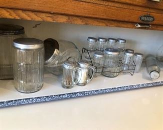 Assortment of Antique Sellers & other Jars