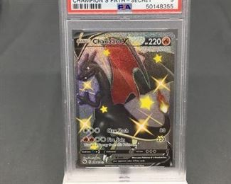 PSA Graded 2020 Pokemon Champion's Path #079 CHARIZARD V Secret Rare Trading Card - MINT 9