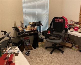 Various Office Supplies, Desk Chair,Walker with wheels
