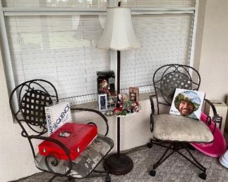 Games, wrought iron chairs