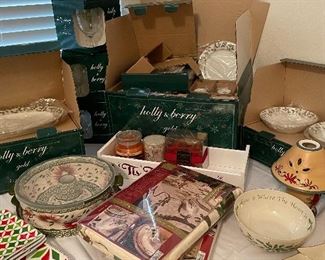 Noritake Holly and Berry Christmas China, new in boxes!