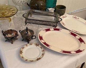 nice selection of vintage china/glass