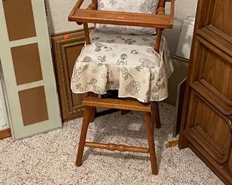 Vintage Baby Doll High Chair