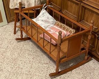 Vintage baby doll crib