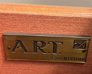 A.R.T. Furniture Old World Estate 5 Piece Bedroom Set: King Size Bed, Two Night Stands, Tallboy Dresser, and Leather Storage Bench