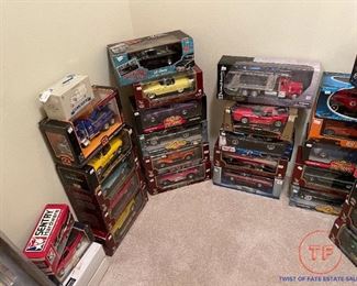 LARGE Collection of Die Cast Cars and Trucks in Original Boxes