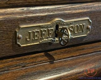 Jefferson Oak Roll Top Desk