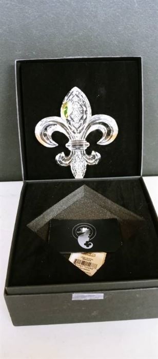 Waterford Fleur De Lys paperweight