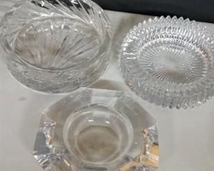 Val Lambert crystal and various ashtrays