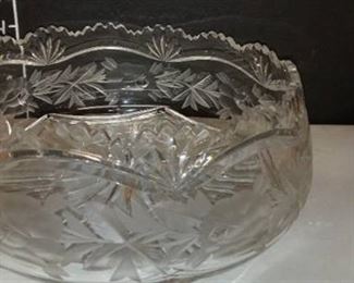 Heavy lead crystal bowl
