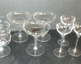 Assorted crystal glasses