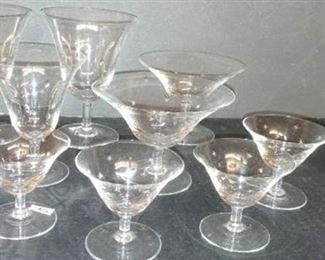 Starburst cut crystal glasses