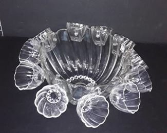 12 pc Punch Bowl Set. 11 cups and 1 bowl