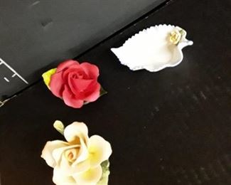 Hand Modelled Best Bone Denton China, Capodimonte and 2pc. Golden Crown Italy