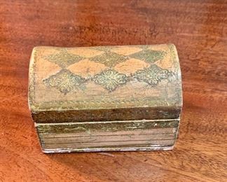 $40 - Painted wood trinket box.  2.5"H x 3.5"W x 2.25"D