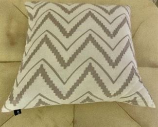 $20 Each; Six Rodeo Home down filled zigzag pattern pillows. 19" x 19"