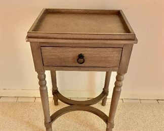 $95 - One drawer wood side table. 30"H x 17.5"W x 13.75"D